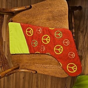 Vintage Handmade Christmas Stocking - Peace